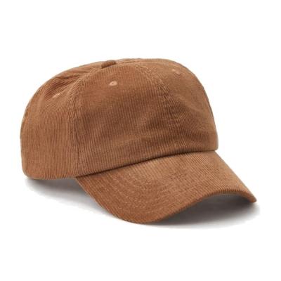 China Custom Blank Comfortabel 6 Panel Unstructure Baseball Cap Corduroy Dad Hat for sale