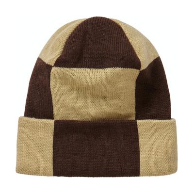 China COMMON Hot Selling 100% Beanie Soft Touch Thermal Winter Acrylic Plaid Hats Slapped Beanie for sale