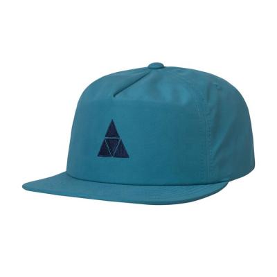 China Durable Custom Unstructured 5 Panel Snapback Nylon Hat With Customized Embroidery Logo for sale