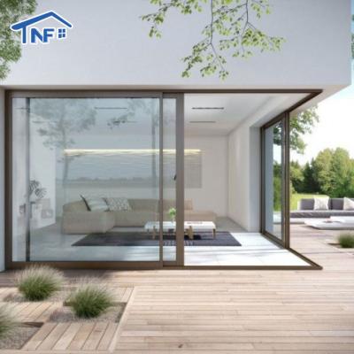 China Heat Insulation Customized USA Standard Aluminum Tempered Glass Sliding Door Frame Sliding Doors For Villa for sale