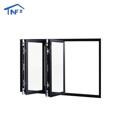 China Magnetic Screen Window For USA Market Customized Style And Size Powder Coated Folding Folding Windows Price Balcony Windows for sale