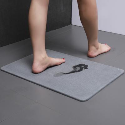 China Sustainable Innovative New Products Diatom Bath Mat Bath Room Anti-Slippery for sale