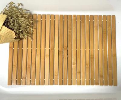 China Natual Viable Bamboo Bath Mat 40X60CM Anti-Slippery for sale