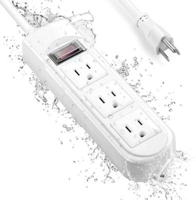 China Residential / Multipurpose Power Strip Surge Protector Waterproof 3 Outlet Water Resistant Power Strip For Kitchen for sale