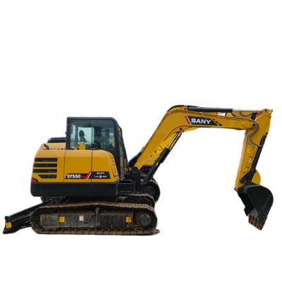 China Correa eslabonada hidráulica usada Mini Excavator Digger Agriculture Construction de SANY SY55C en venta