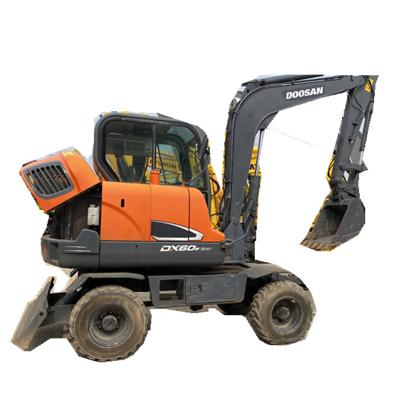 China DX60 Used Doosan Excavator Mini Wheel Excavator Used Doosan Mini Digger for sale