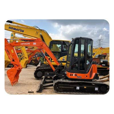 China Gebrauchtes Hitachi ZX50U Minibagger günstiger Preis Gebrauchtes 5 Tonnen Hitachi ZX50 Minibagger zum Verkauf zu verkaufen