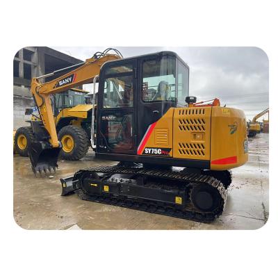 Китай Used Sany SY75C Pro Mini Excavator Second Hand 7.5 Ton Sany Mini Digger продается