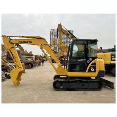 China Pequeño Japón Komatsu PC56 Excavadora hidráulica usada Mini tamaño Peso 5 toneladas con hoja en venta