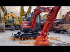 Used Doosan DX60-9C Excavator Mini Digger with Dozer Hot Sale