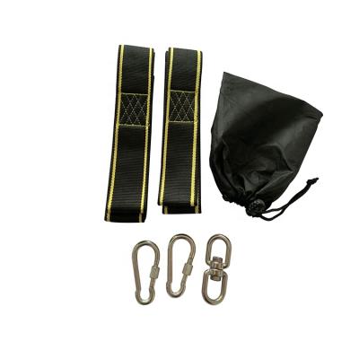 China Traditional China Manufacturer Sale Black Plus Yellow Customized Shaft Swing Straps Hanging Kit for sale