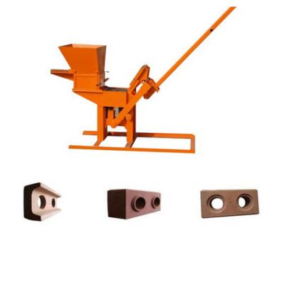 China Building Material Stores Eco Manual Mini Clay Interlocking Brick Making Machine for sale