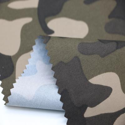 China Taslan 320D waterproof nylon with camouflage printed fabric with PU coated use for jacket garment for sale