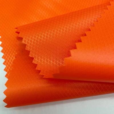 China Tear-Resistant Polyester Trilobal Fabric 210T Waterproof Ripstop 100% Polyester PU Coated for sale