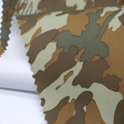 China Wholesale Tear-Resistant 290T Taffeta Raincoat Fabric With PVC Coating / Camouflage Printing Military Poncho Material for sale