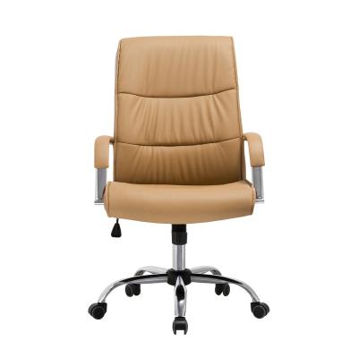 China Simple Design PU Leather Cheap Arm Computer Adjustable Height (Height) Swivel Office Chair for sale