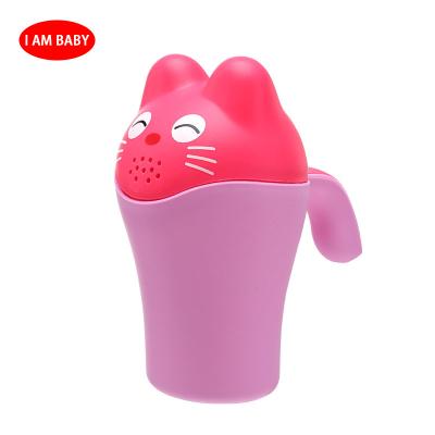 China Multi-Function Bath Child Safety Baby Wash Cartoon Shampoo Cup Baby Spoon Shower Bath Water Wash Hair Cup for sale