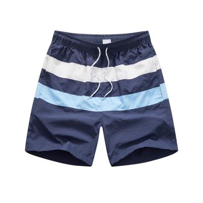 China Best Selling Custom Color Matched Anti-wrinkle 2021 Mesh Lined Stripe Shorts Men Breathable Elastic Waist Shorts Men Shorts for sale