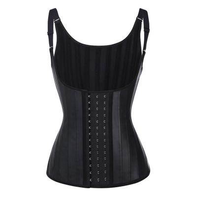 China Wholesale Antibacterial No Neoprene With Invisible Slimming Steel Latex Corset 25 Bone Vest Waist Trainer Snaps For Female for sale