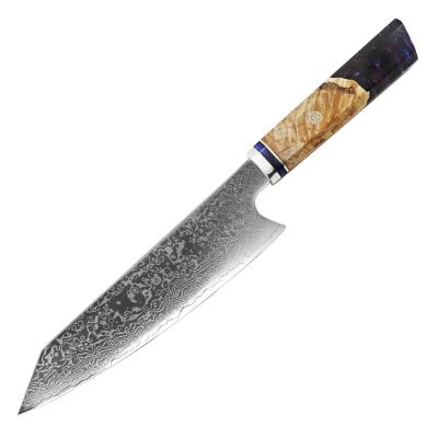 China 67 Layer Disposable 8 Inch Japanese Damascus VG10 Chef's Knife With Octagonal Wooden Handle for sale