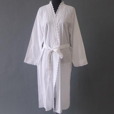 China New Fashionable White QUICK DRY Cotton Nightgown Nightgown Sleepwear for sale