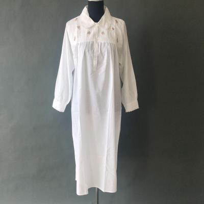 China Quality standards factory direct sale cotton international QUICK DRY embroidered nightgown latest for sale