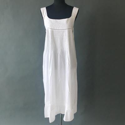 China Breathable Heavily Used White Cotton Nightgown for sale