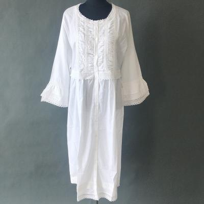 China QUICK DRY New Design Cotton White Nightgown for sale