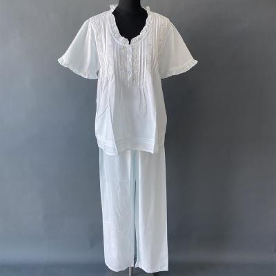 China China Natural Suppliers Cotton Pajamas White Pajamas for sale