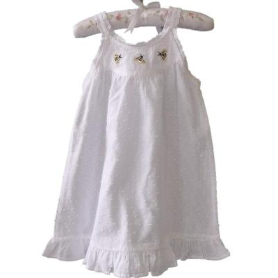 China Cotton White Children's Breathable Nightgown for sale