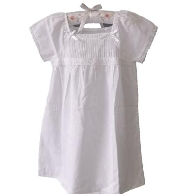 China Breathable Children's Cotton Nightgown White Nightgowns Sleepwear for sale