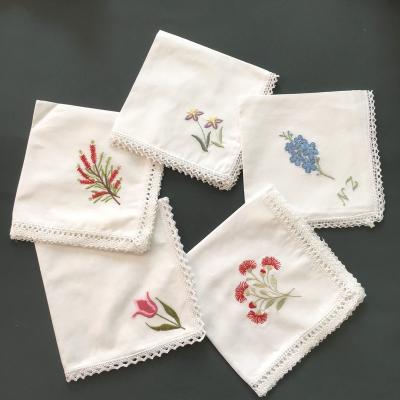 China Other Embroidered Handkerchief Cotton Handkerchief for sale