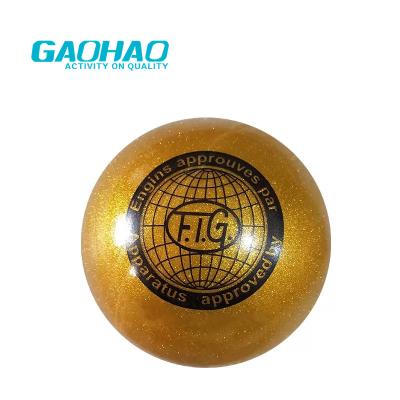 China Dance Rhythmic Gymnastics Ball GAOHAO 19cm Gloden, PVC Pastorelli Ball Anti FIG Rhythmic Gymnastics Equipment. for sale