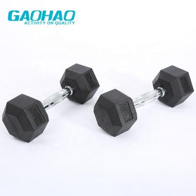 China Weightlifting Home Use GAOHAO Hex Dumbbell Rubber Liner Gym And Home Use Dumbbell Perfect Quality Of Factory Cheap Prices. for sale