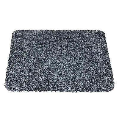 China Customized Blue Washable Waterproof Non Slip Abosrb Magic Microfiber Front Floor Door Mat Indoor for sale