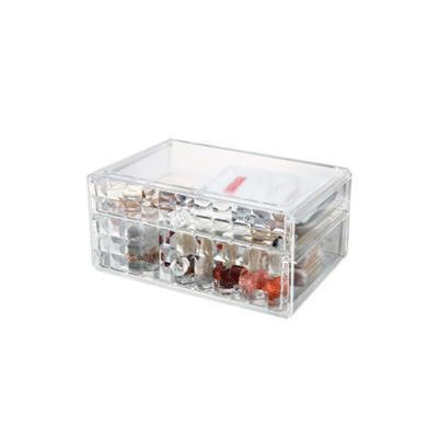 China Viable Dustproof Acrylic Plastic Clear Storage Box Makeup Cosmetic Organizer With Drawer for sale