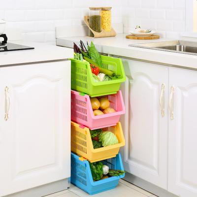 China Sustainable Plastic PP Organizer Kitchen Storage Baskets Other Storage Baskets Fruit Baskets for sale