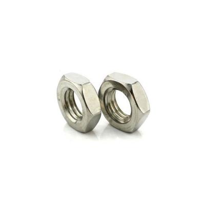 China Wholesale Heavy Industry Factory Fasteners 304 Stainless Steel Thin Thread Lock Nuts Hex End m18 16mm 22mm for sale