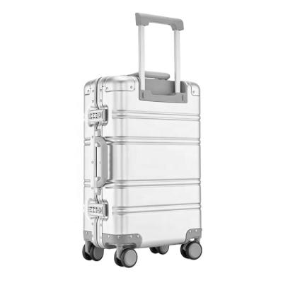 China Aluminum Trolley 20inch Aluminum Suitcase Metal Travel Luggage for sale