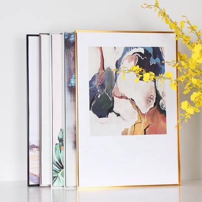 China Simple Simple Thin Poster Frames Aluminum Alloy Oil Gasp View L-Type Wall Hanging for sale