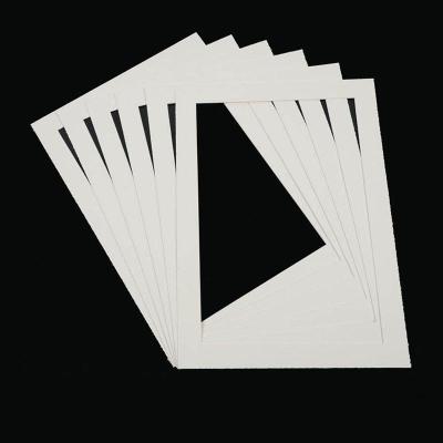 China Picture Photo Frame Paper Mat 1mm Thickness A4 A3 White Rectangular Picture Frame Paper Card for sale