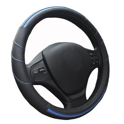 China Comfortable Automobile Steering Wheel Cover Four Seasons General Leather Breathable for sale