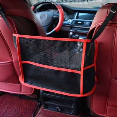 China Hot Sale Eco-friendly Car Pocket Handbag Holder Organizer Seatback Net Bag Storage Bag 3 Net Bag for sale