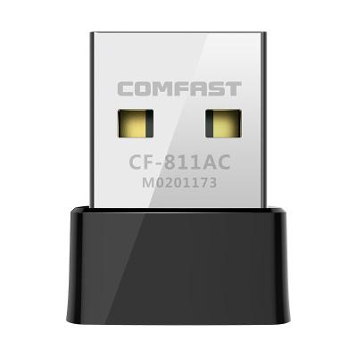 China Comfast CF-811AC 1T1R RTL8811CU 650Mbps Antenna USB Wifi Desktop Dual Band High Gain Internal Adapter for sale