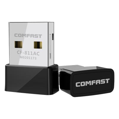 China Comfast CF-811AC 650Mbps Realtek RTL8811CU Gigahertz 5.8Ghz Dual Band Usb Wifi Adapter Desktop wifi 2.4 dongle for sale