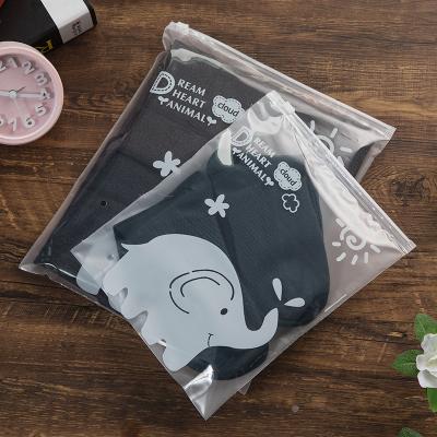 China Children Clothing Can Be Printed Pattern Cartoon Cute Children's Frosted PE Plastic Zipper Bag for sale