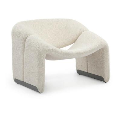 China Modular Custom Design Modern Armchair Leisure Lounge Chair Beige Boucle Fabric Accent Chair For Living Room for sale