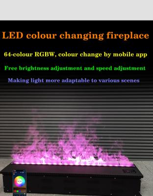 China Modern Custom 3D Sprayed Showroom Hotel Fireplace KTV Back Wall Embedded Simulation Flame Humidifier Core 3D Sprayed Simulation for sale