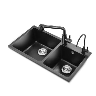 China With Undercounter Quartz Stone Sink Faucet Dishwashing Pool Wash Pool Basin D Type Single Slot for sale