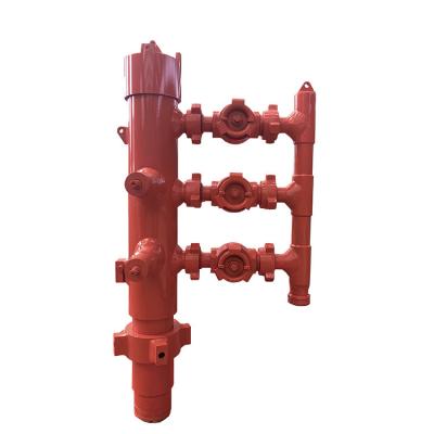 China 13-3/8'' API Casing LTC BTC Buckle Connected 54Mpa Test Pressure Double Plug Cementing Head With Wooden Packing 810KG zu verkaufen